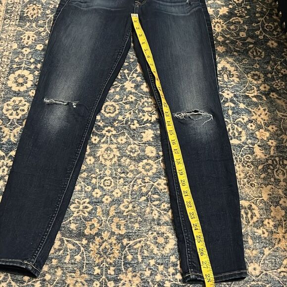 7 For All Mankind Distressed Ripped Denim Ankle Gwenevere Jeans Contemporary - Picture 4 of 12